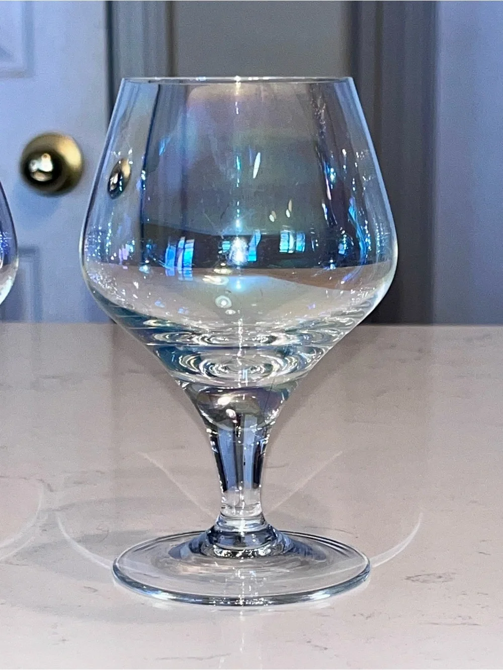 Bohemia Crystal-Crystalex cognac brandy snifters set of 2 Iridescent